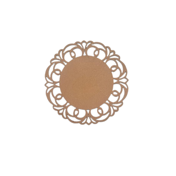 Round MDF Frame with Elegant Border