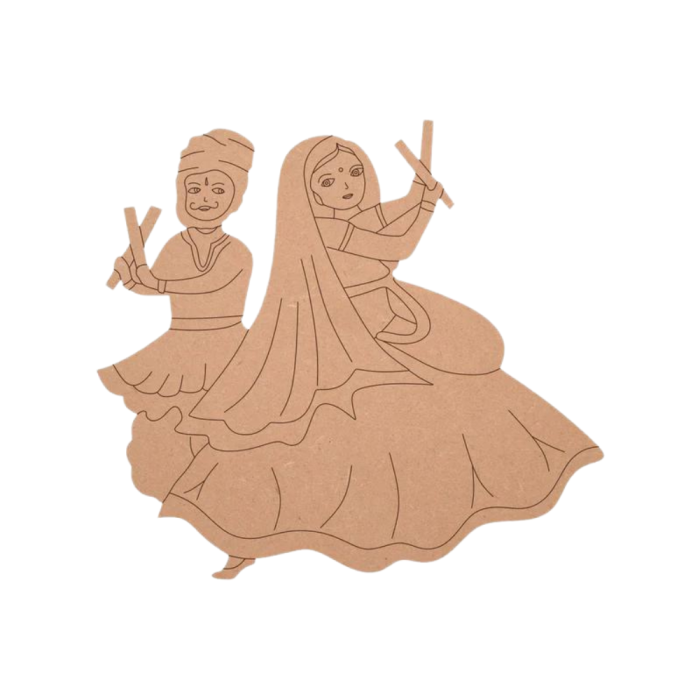 Dandiya MDF Pre-Marked Cutout