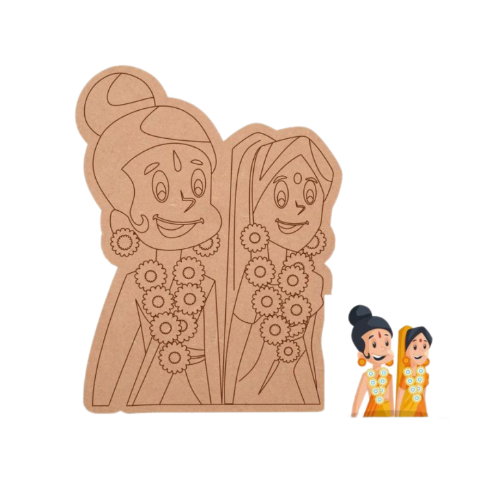 Lord Ram And Goddess Sita Pre-Marked Cutout