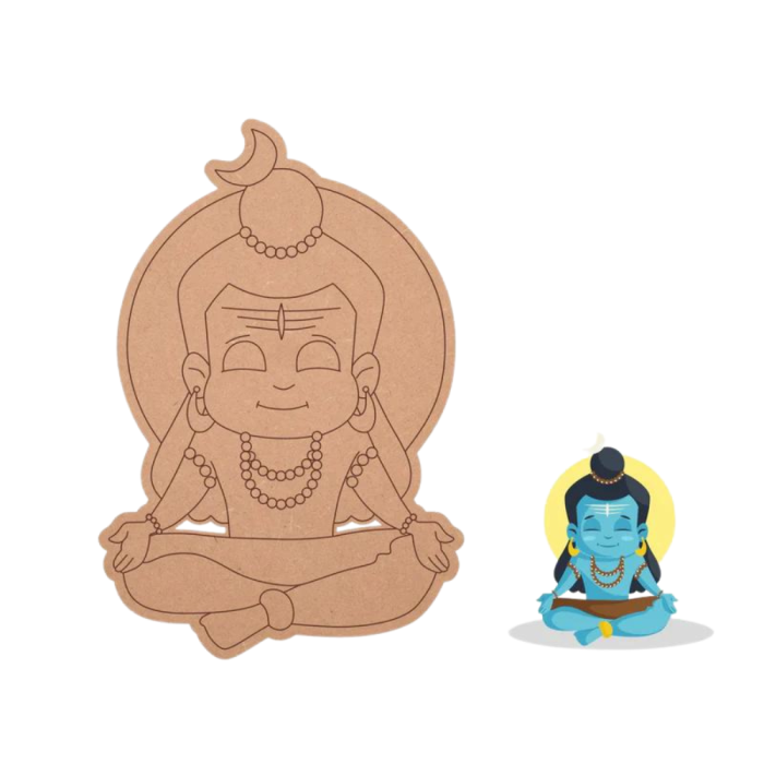 Lord Shiva Doing Meditation Pre-Marked Cutout